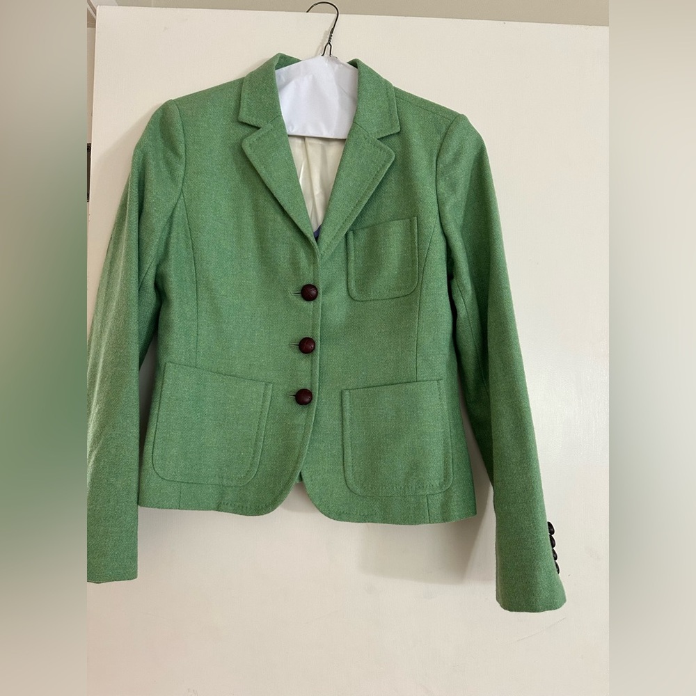 J. Crew Green wool blazer